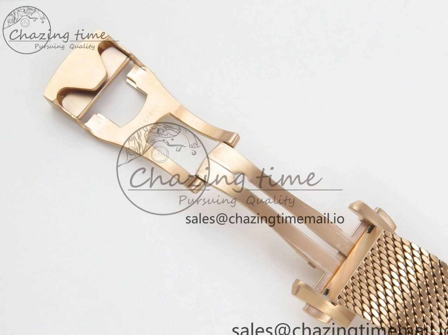 0510 Stylish Seamaster 300M Diver Rose Gold VSF 1:1 Best Edition Black Dial on Mesh Bracelet A 7662